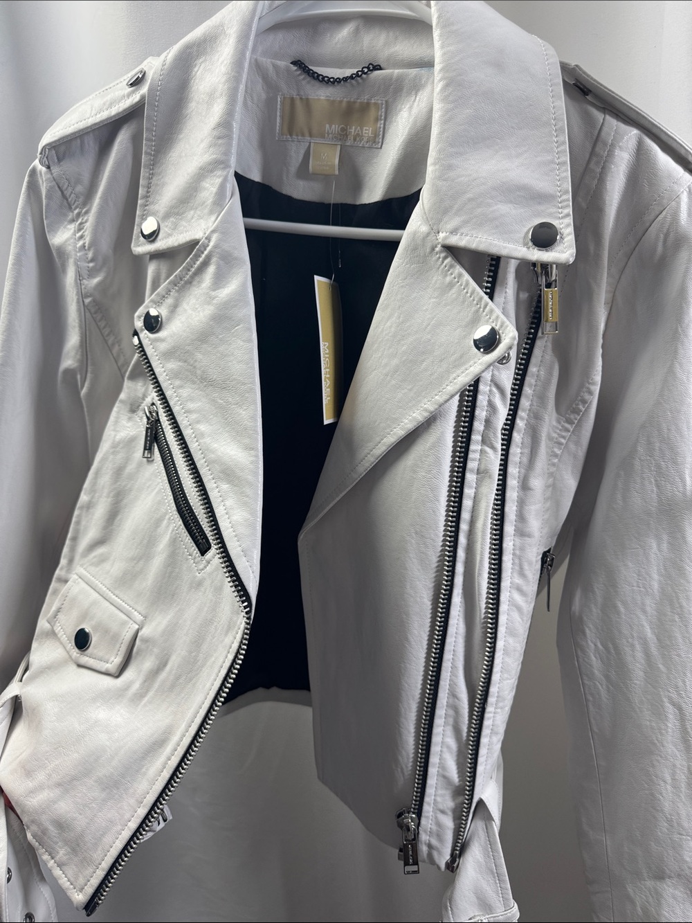 Michael michael kors bomber jacket women faux leather medium